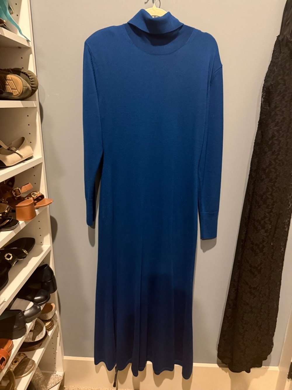 COS Royal Blue Turtleneck Long-Sleeve Maxi Dress - Picture 2 of 5